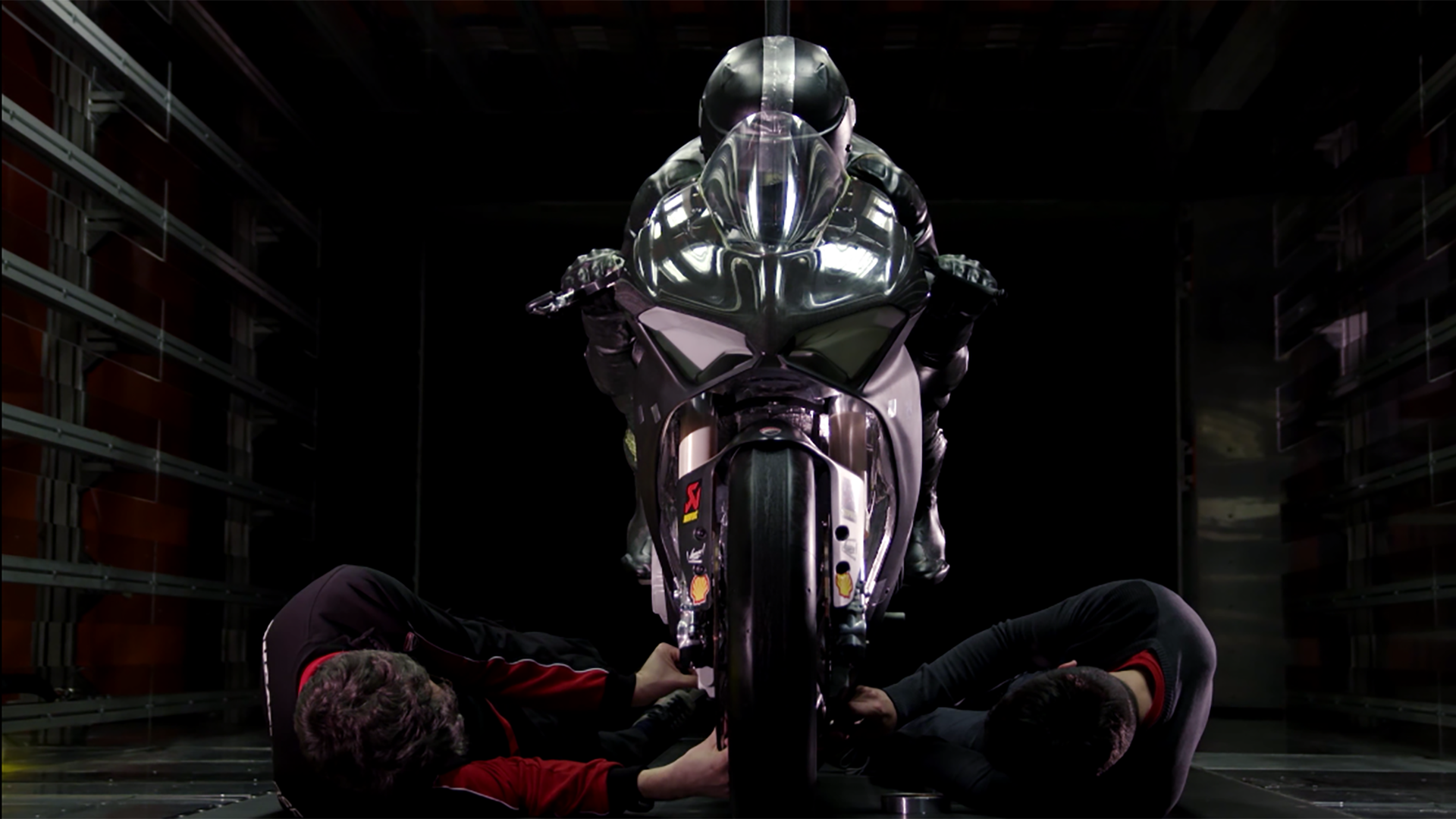 Testing the Ducati racing bike on virtual testing grounds