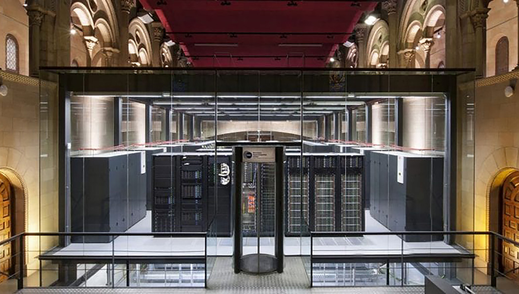 The MareNostrum supercomputer, housed in the Barcelona Supercomputing Center