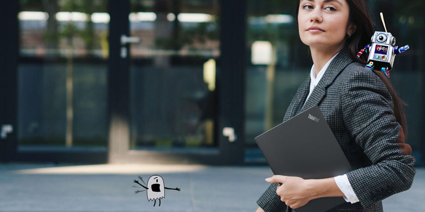 A woman in her house using a laptop for a virtual meeting