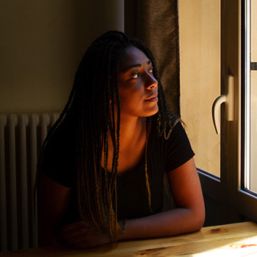 Lenovo New Realities Aisha Coulibaly Looking out window
