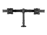 Dual Monitor Mount - Supports Monitors 13" to 27" - Adjustable - Desk Clamp or Grommet-Hole Desk Mount for Dual VESA Monitors - Black (ARMBARDUOG) - stand - for 2 monitors