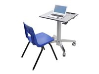 Ergotron LearnFit Sit-Stand Desk - table - rectangular - white silver