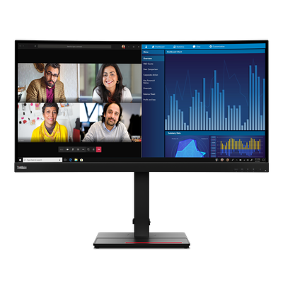 ThinkVision P34w-20 34" WQHD Curved Monitor with Eyesafe (IPS, 60Hz 4ms, HDMI DP out USB-C Ethernet, Speakers, Phone Holder, Tilt/Swivel/Lift)