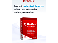 McAfee LiveSafe, 15-month Subscription, Unlimited Devices (Electronic Download)