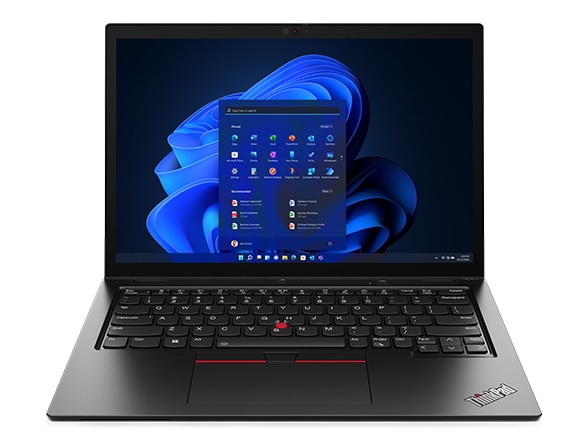 Vista anteriore del notebook ThinkPad L13 Yoga di terza generazione