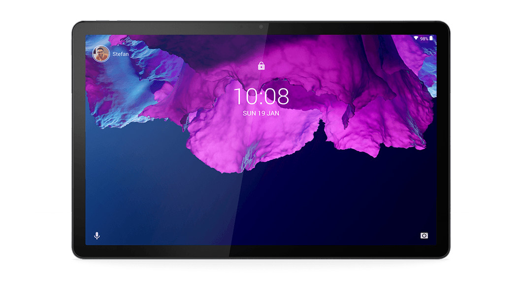 Vooraanzicht van de Lenovo Tab P11-tablet (horizontaal)