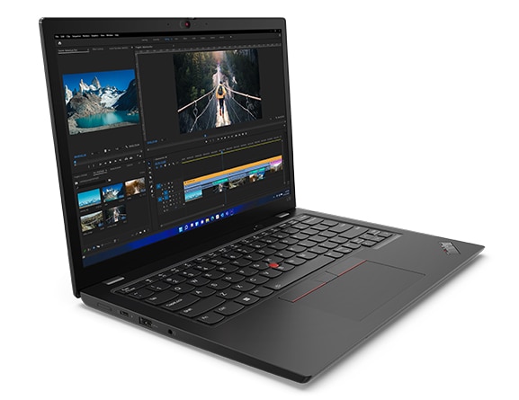 ThinkPad L13 Gen 3 laptop front-facing view, facing right