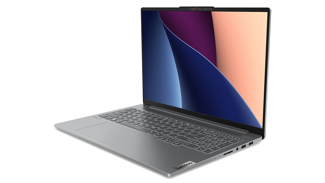Front right angle veiw of the IdeaPad Pro 5 Gen 8 (16'' Intel), open 90 degrees