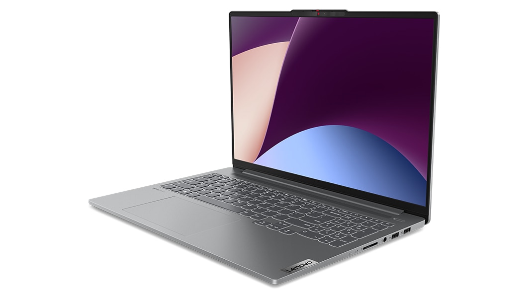 Front-facing view of IdeaPad Pro 5 Gen 8 laptop with display on