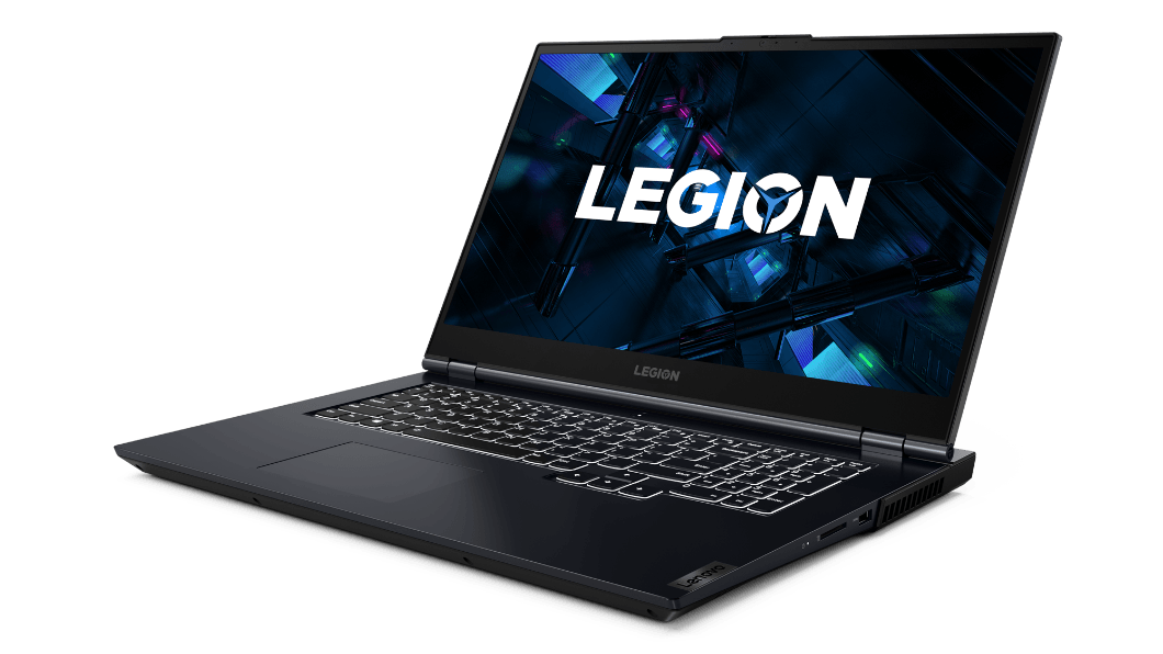 Legion 5i Pro 6. generasjon (17″ Intel) vendt mot venstre, sett fra høyre