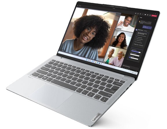 Bovenaanzicht van volledig geopende Lenovo IdeaPad 5i Pro Gen 7 laptop-pc.