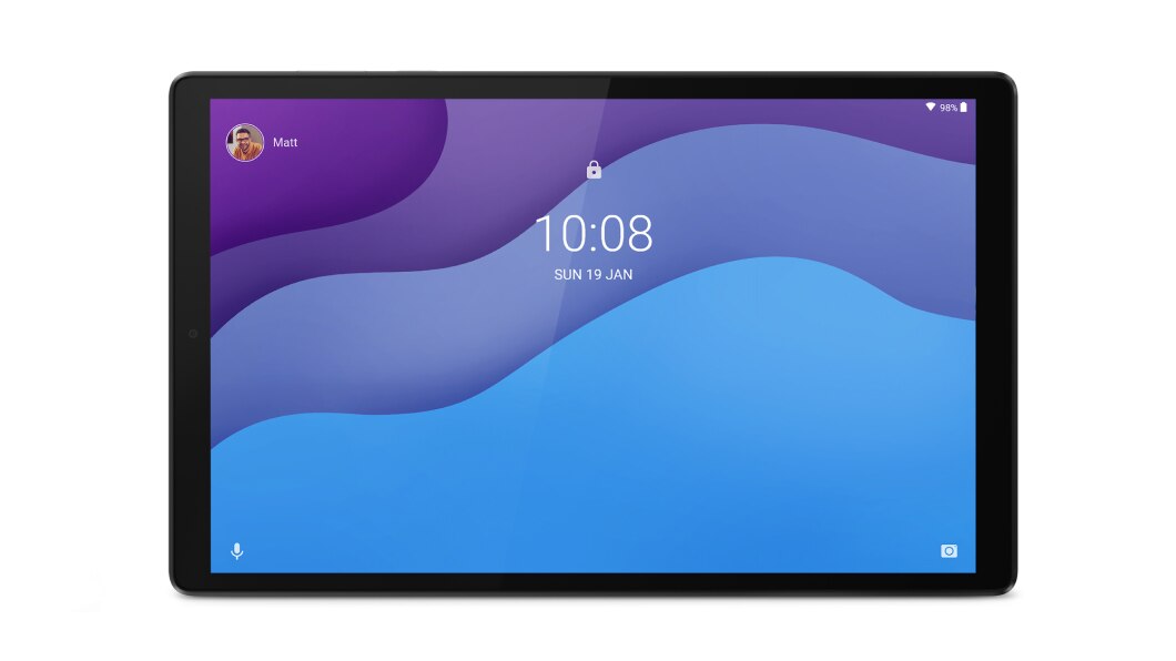 Lenovo Smart Tab M10 HD (seconda generazione) con Assistente Google in orientamento orizzontale