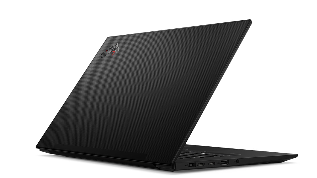 Back-facing Diagonal-left ThinkPad X1 Extreme open 45 degrees