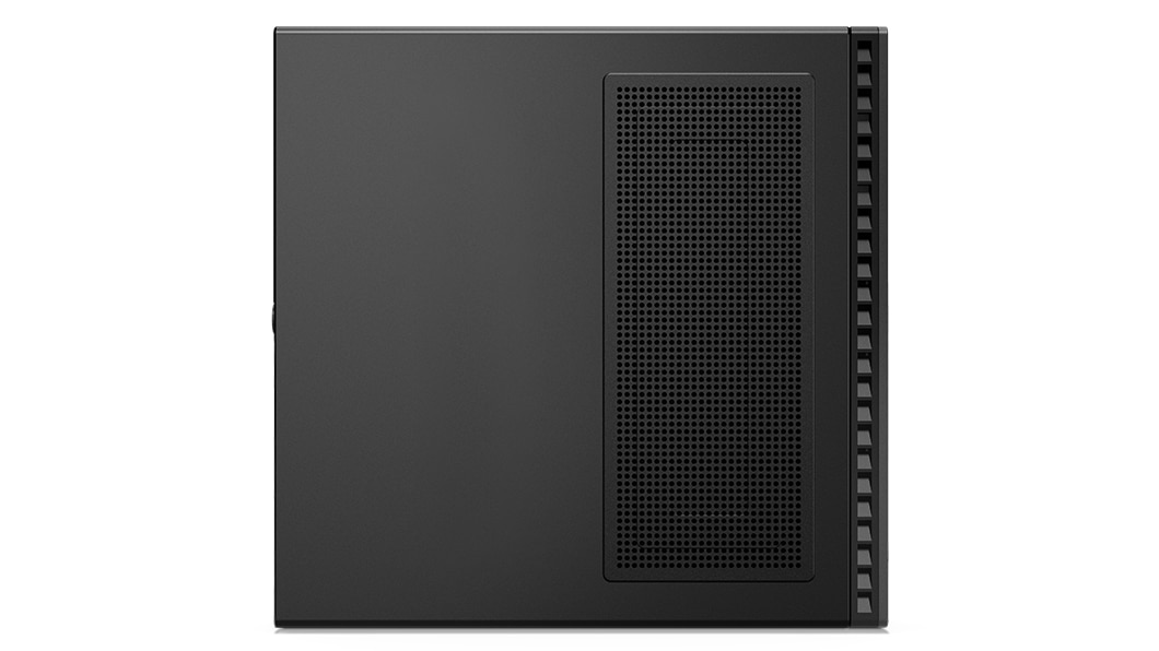 Vista laterale sinistra di Lenovo ThinkCentre M90q di terza generazione