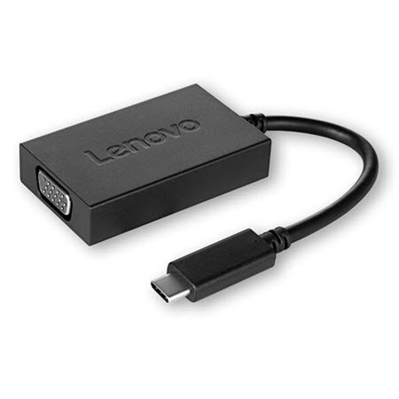 Lenovo Adaptateur USB-C vers VGA Lenovo avec prise d'alimentation