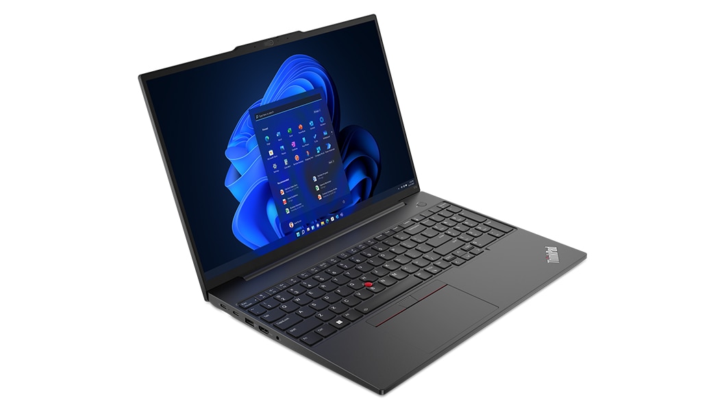 Top left angle view of the Thinkpad E16 Gen 1 (16 AMD)