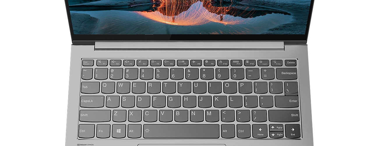 Yoga Slim 7 Metal, Light Silver, Closeup of Keyboard