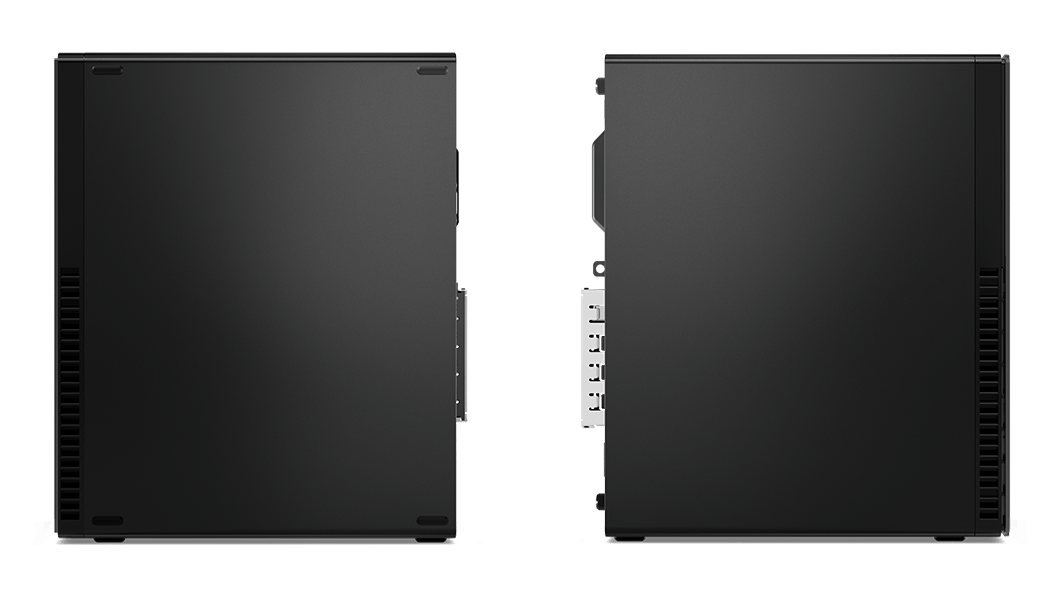 Vista del panel lateral izquierdo y derecho del Lenovo ThinkCentre M75s de 2.ª generación
