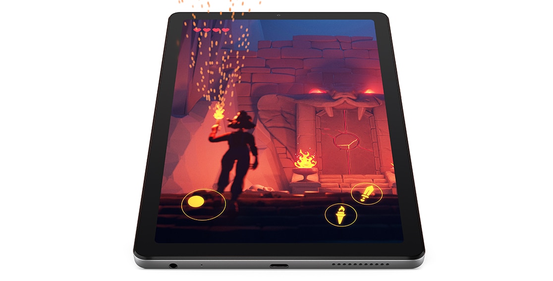 Lenovo Tab M9 -tabletilla pelataan pelottavaa videopeliä