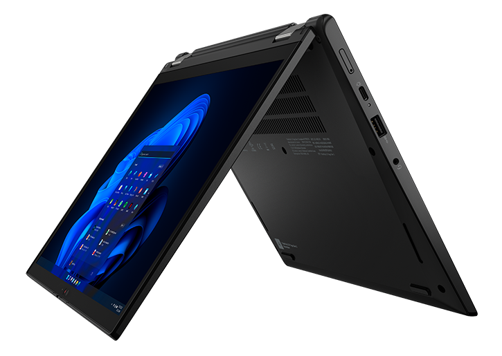 Notebook ThinkPad L13 Yoga di terza generazione in modalità tent
