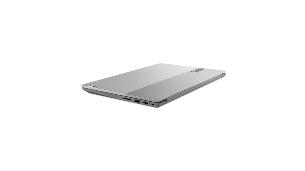 Right rear three-quarter view of closed Lenovo ThinkBook 15 Gen 2