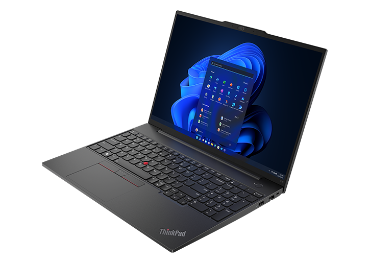 Top right angle view of the Thinkpad E16 Gen 1 (16 AMD)