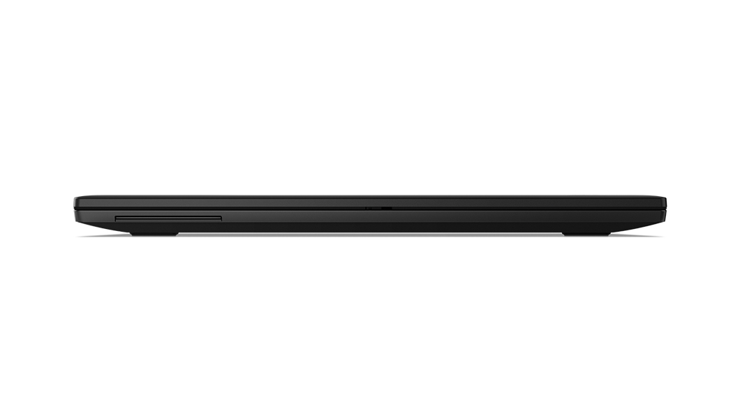 Front profile of the Lenovo ThinkPad L13 Gen 4  laptop in Thunder Black, closed cover.