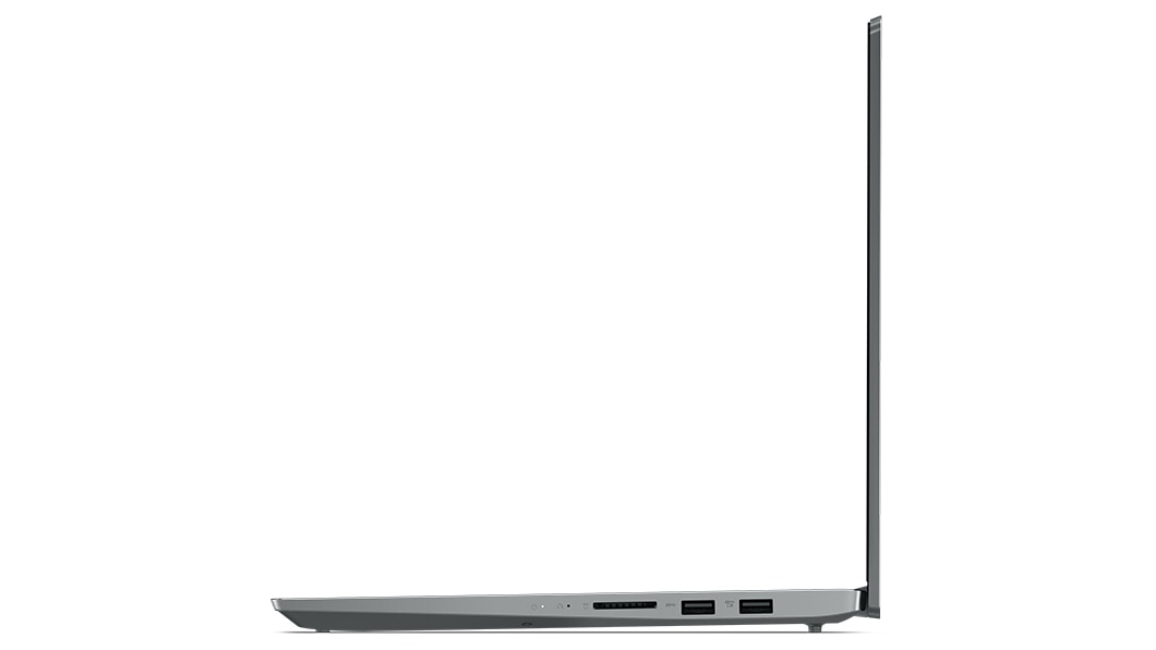 Left-side view Lenovo IdeaPad 5i Gen 7 laptop PC, positioned vertically.
