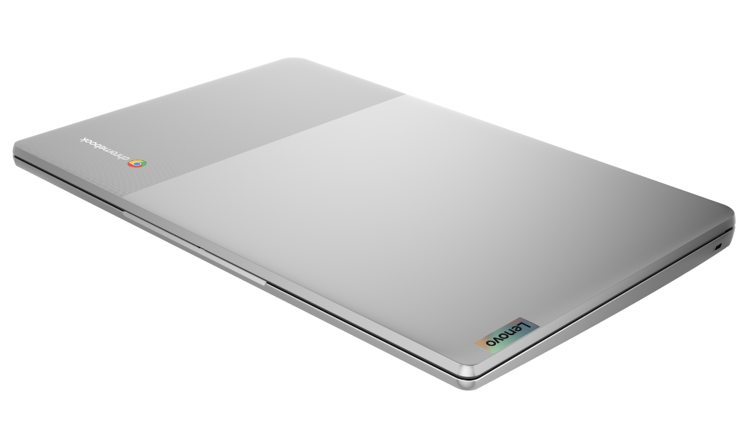 IdeaPad 3 Chromebook Gen 6 (14″ MTK), Arctic Grey, flaches Design und Anschlüsse