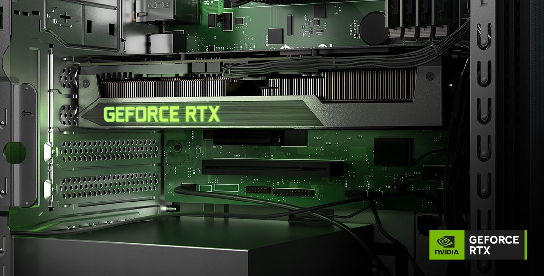 Closeup of NVIDIA® GeForce RTX™ GPU