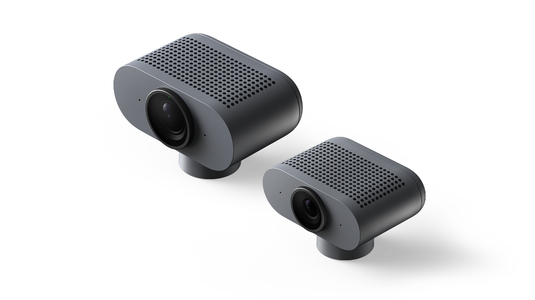 Lenovo ThinkSmart Google Meet Room Kit-standardkamera og XL-kamera i koksgrå