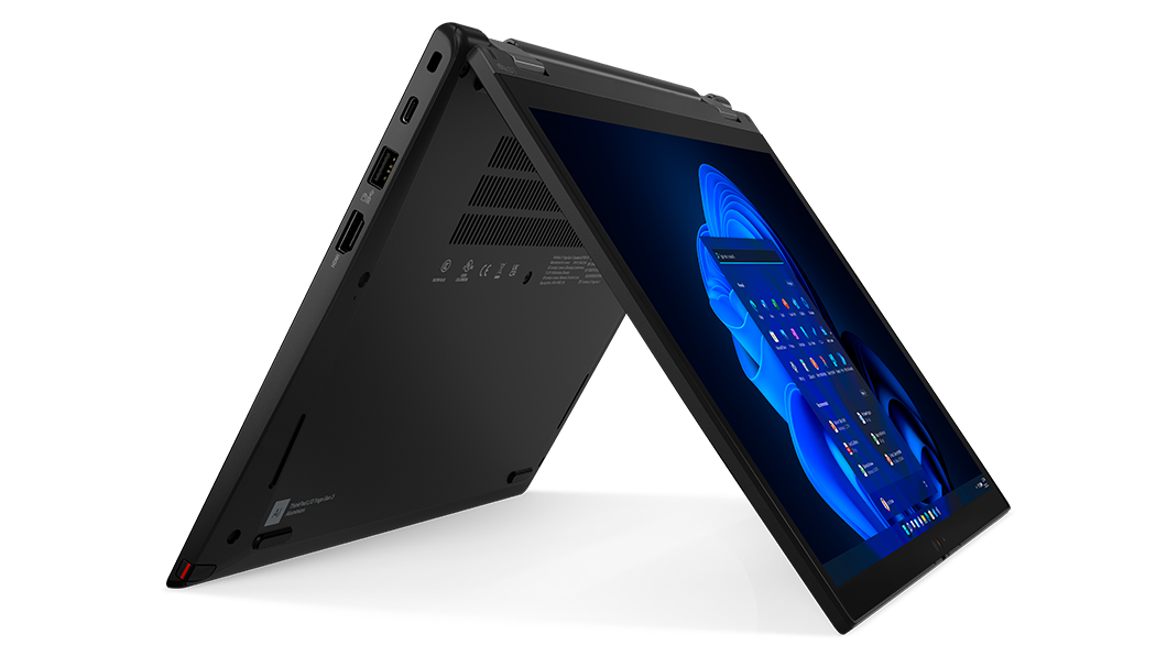 ThinkPad L13 Yoga Gen 3 bærbar computer i Tent-tilstand