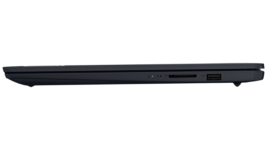 Notebook Lenovo IdeaPad 1 Gen 7 (15.6″, AMD) cerrada, perfil lateral derecho