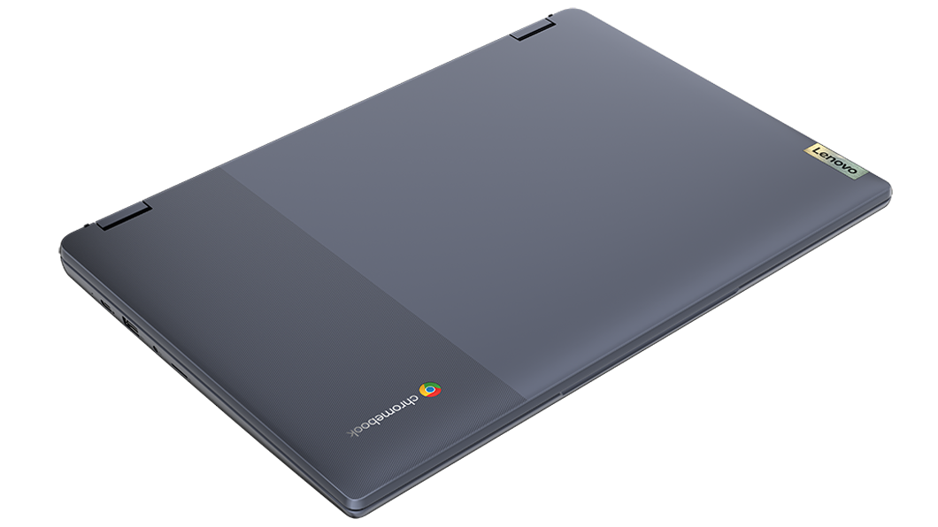 Arctic Grey -värinen IdeaPad Flex 3i Chromebook voidaan ohuutensa ansiosta ottaa kaikkialle mukaan.