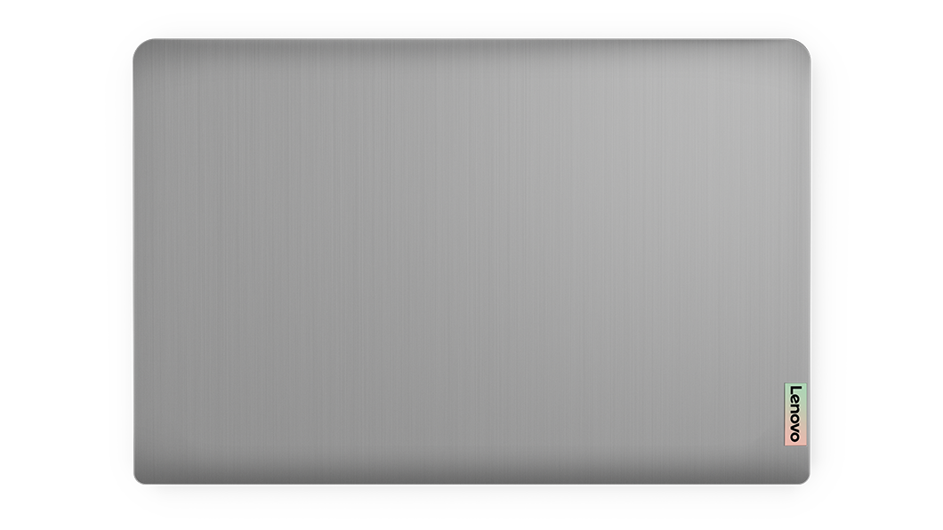 Vista de la cubierta del portátil IdeaPad 3i de 7.ª generación cerrado en color Arctic Grey