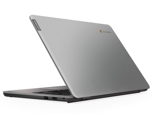 Lenovo 14e Chromebook Gen 2 (14” AMD), rear angle view
