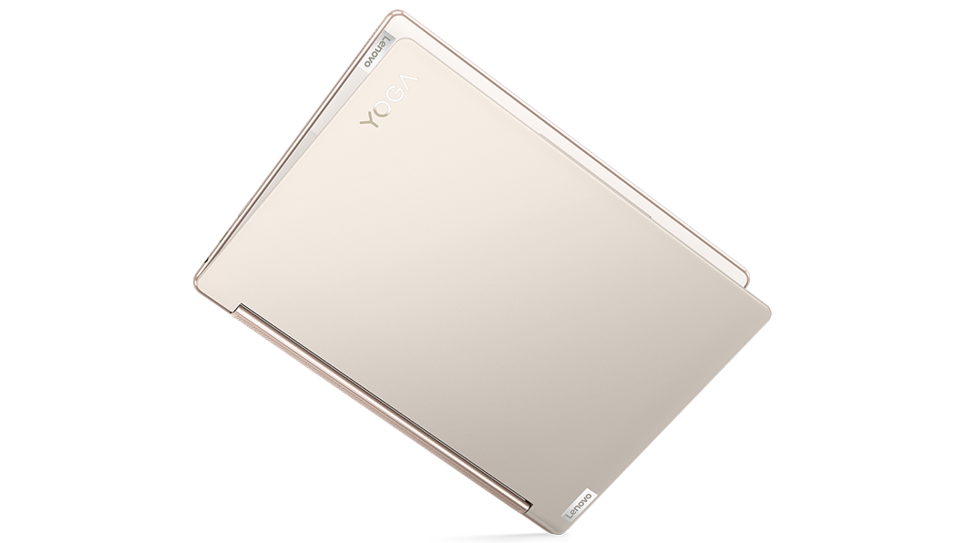 Yoga 9i Gen 7 in Oatmeal color option, closed, view of top cover