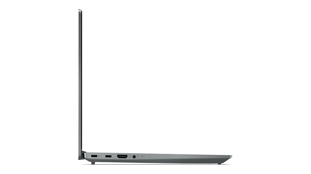 Vista de perfil del lateral derecho del portátil IdeaPad 5i de 7.ª generación en color Cloud Grey