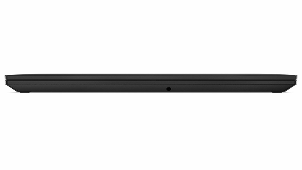 Vista frontal del portátil ThinkPad T16 de 1ra generación (16'', Intel), cerrado, que muestra los bordes de las cubiertas superior y posterior