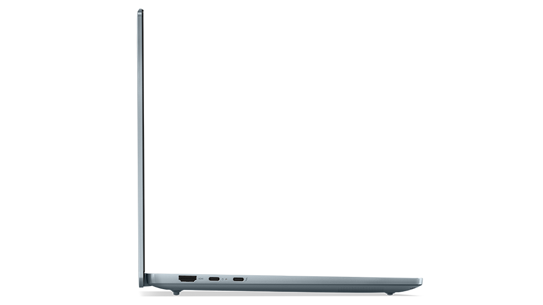 Bærbar PC med IdeaPad Pro 5i Gen 8 sett i profil fra siden fra høyre