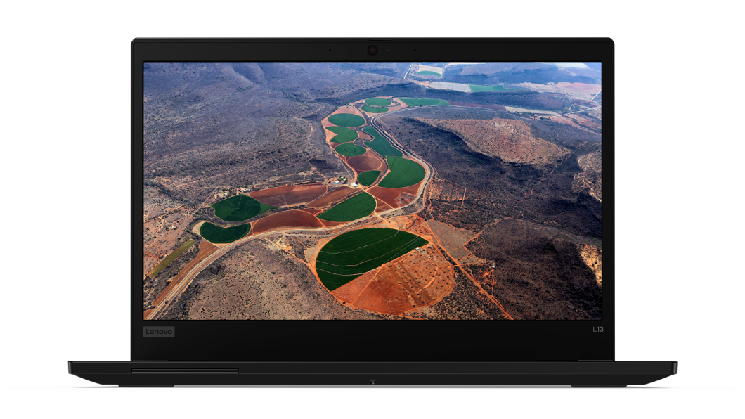 Vista frontal del Lenovo ThinkPad L13 de 2.ª generación negro