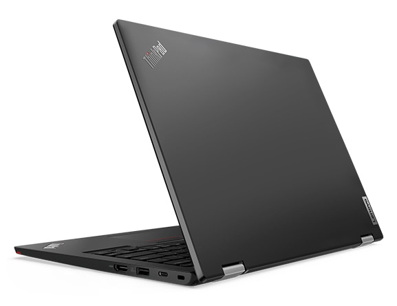 Vue arrière du Lenovo ThinkPad L13 Yoga Gen 4 montrant le capot supérieur