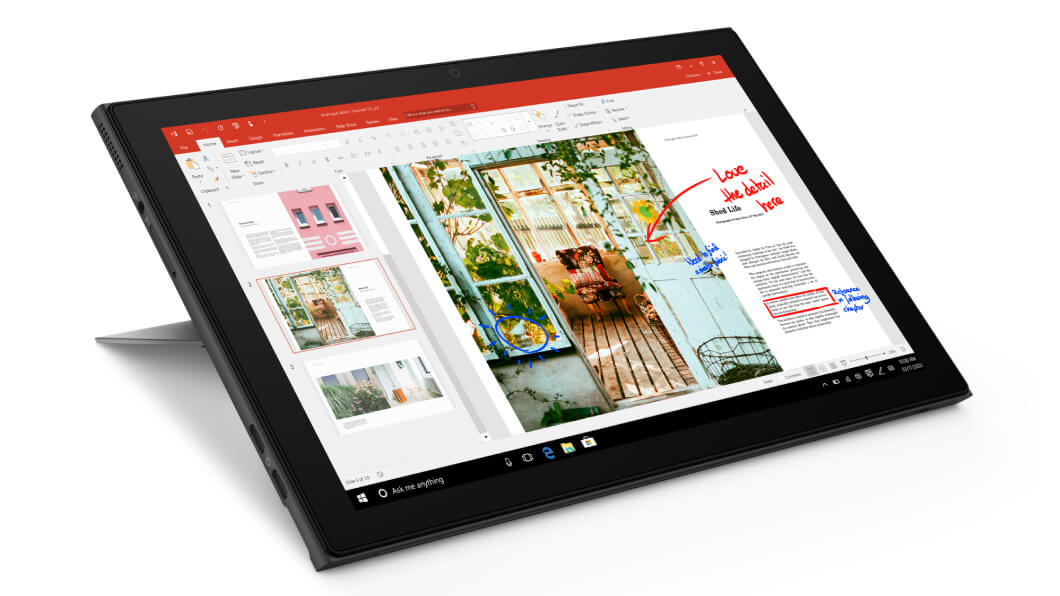 Vista superior del Lenovo IdeaPad Duet 3i en modo tablet
