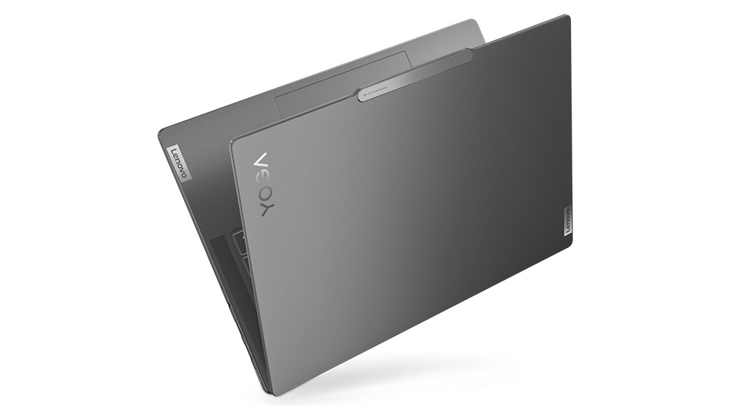 The top cover of the Lenovo Yoga Pro 9i Gen 8 (14 Intel), slightly opened