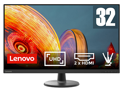 Lenovo D32u-40 81,3 cm (32") UHD-Monitor (VA, 60 Hz, 4 ms, HDMI/DisplayPort, neigbar)