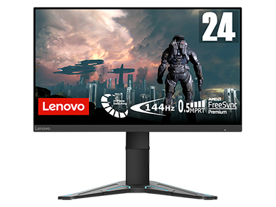 Lenovo G24-20 61 cm (24") FHD-Gaming-Monitor (Schnelles IPS, 144 Hz, 0,5 ms, HDMI/DisplayPort, G-Sync, neigbar/höhenverstellbar)