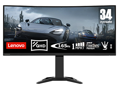 Monitor QHD curvo ultraancho para juegos Lenovo G34w-30 (34") (165 Hz, 1 ms, FreeSync Premium)