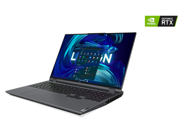 Vue latérale gauche de l’ordinateur portable de gaming Lenovo Legion 5i Pro Gen 7 (16'' Intel)
