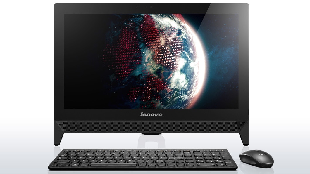 Lenovo C20 front view with keyboard and mouse