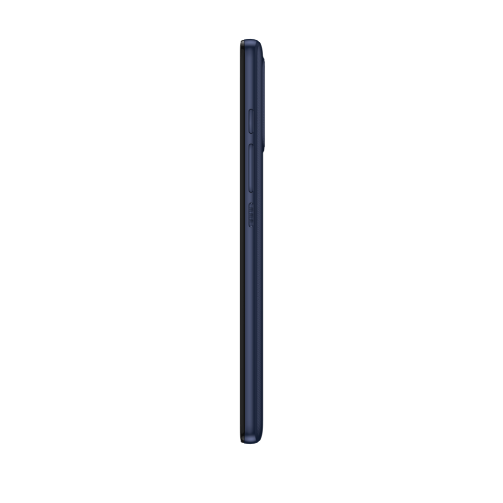 Imagen del perfil derecho del celular Moto G60s en color azul